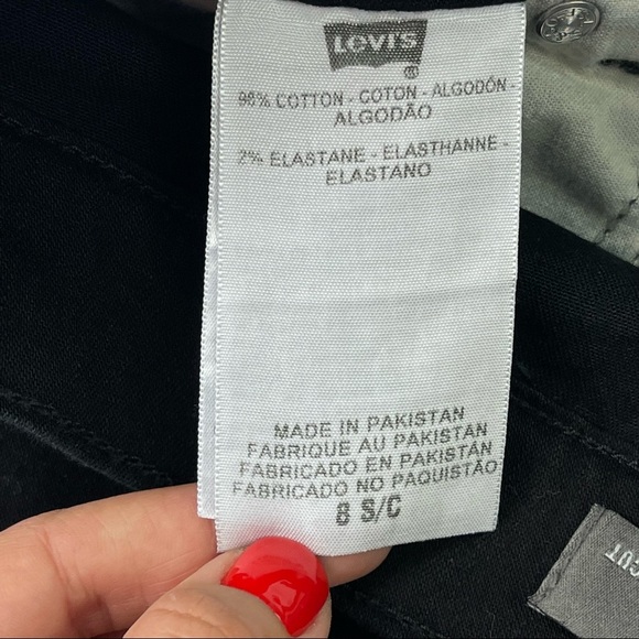 Levis 512 Jeans Stretch Slim High Bootcut Black Women’s Denim Size 8 S - Picture 4 of 9